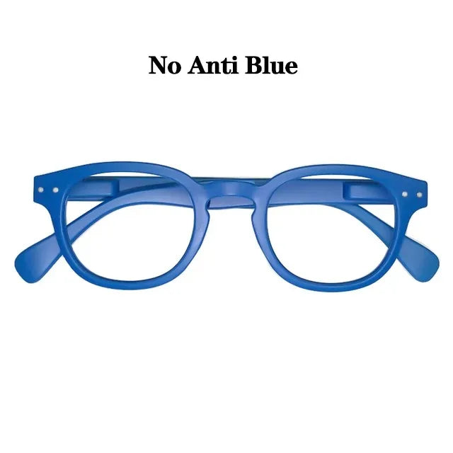 Reading Glasses Round Men Women Glasses With Spring Hinge Large round Eyeglasses Frame Presbyopia Hyperopia