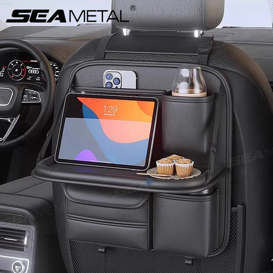 Foldable Car Seat Organizer with Tablet Tray