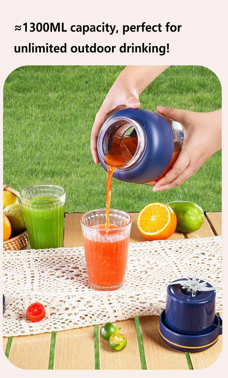 1300ml New Wireless Portable Fruit Juicer Charging Small Complementary Food Crushed Ice Household Multifunctional Juicer 2026
