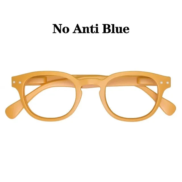Reading Glasses Round Men Women Glasses With Spring Hinge Large round Eyeglasses Frame Presbyopia Hyperopia