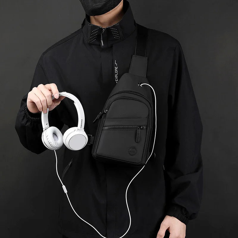 Men Cross Body Bag Sling Backpack Travel Fashion Outdoor Sports Waterproof Nylon Male Purse Side Shoulder Chest Messenger Bag