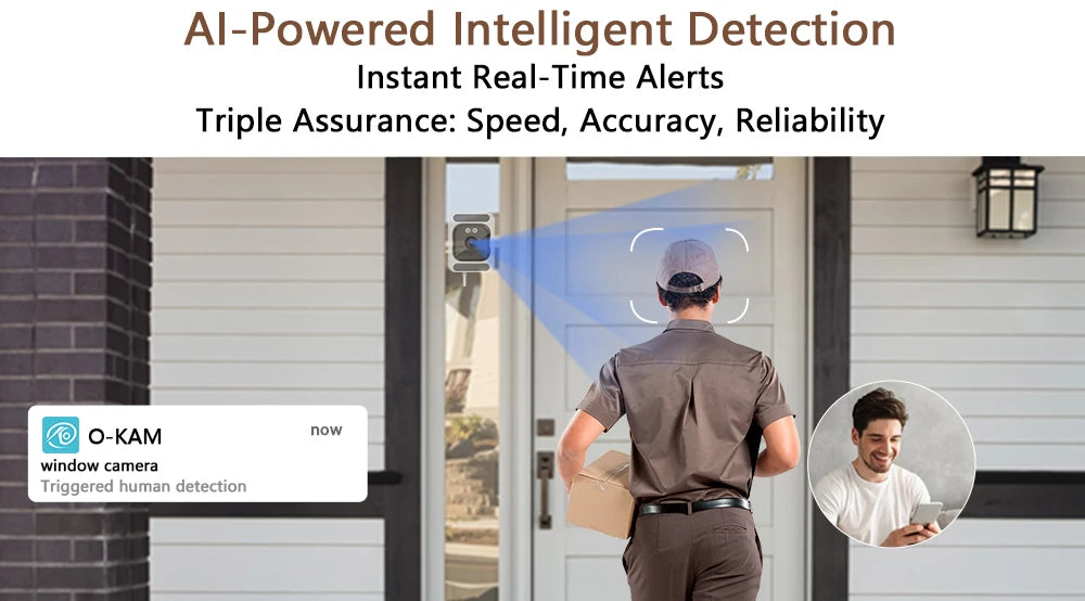 5MP Window Camera 5GHz WiFi Indoor Cameras For Home Security Color Night Vision Motion Detection 24/7 Recording Quick Install