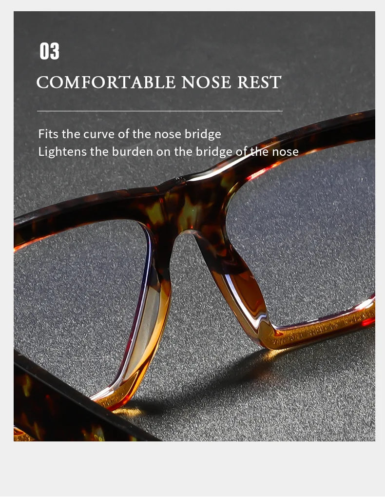 Brand Design Women Oversized Polygon Frame Photochromic Prescription Glasses Anti Blue Ray Hyperopia Myopia Astigmatism Eyewear