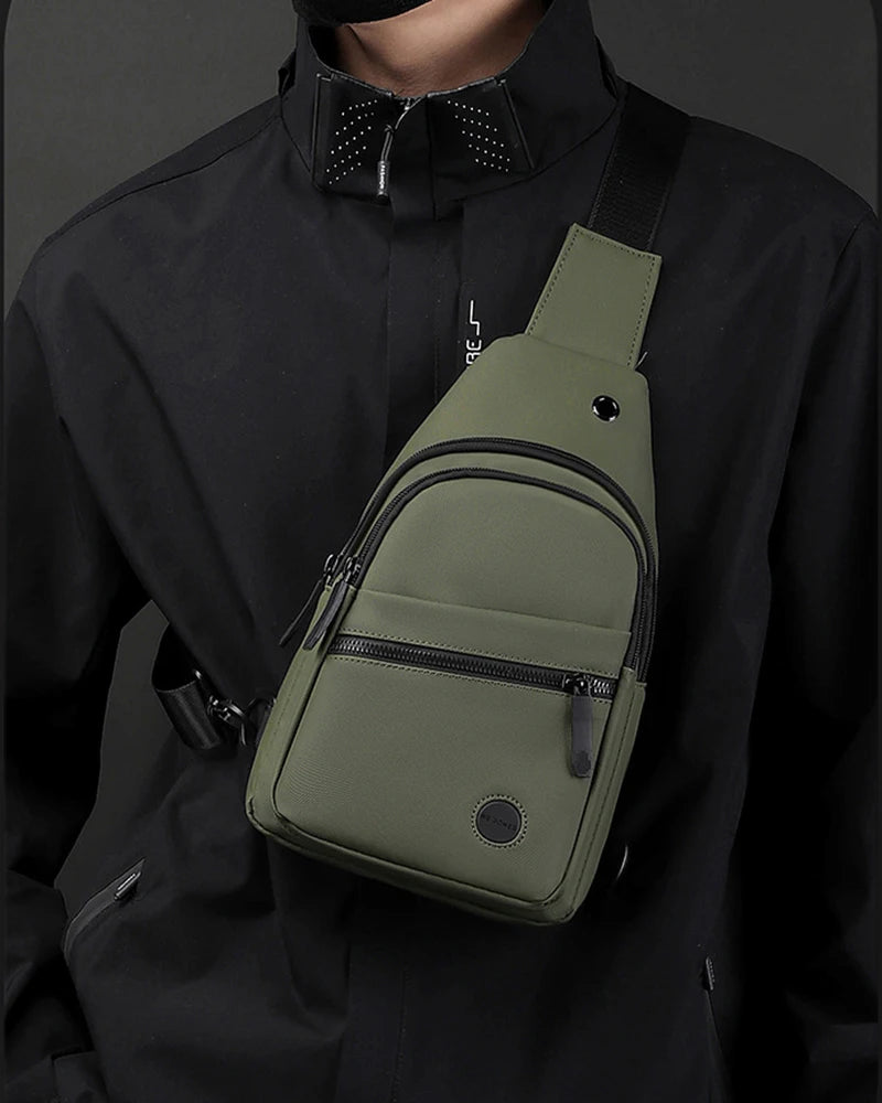 Men Cross Body Bag Sling Backpack Travel Fashion Outdoor Sports Waterproof Nylon Male Purse Side Shoulder Chest Messenger Bag