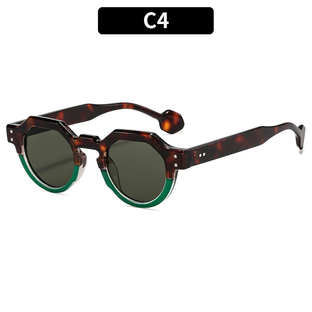 Retro Leopard Sunglasses 2025 Men Women Vintage Small  Luxury Brand Designer Sun Glasses UV400 Goggles Shades 309579