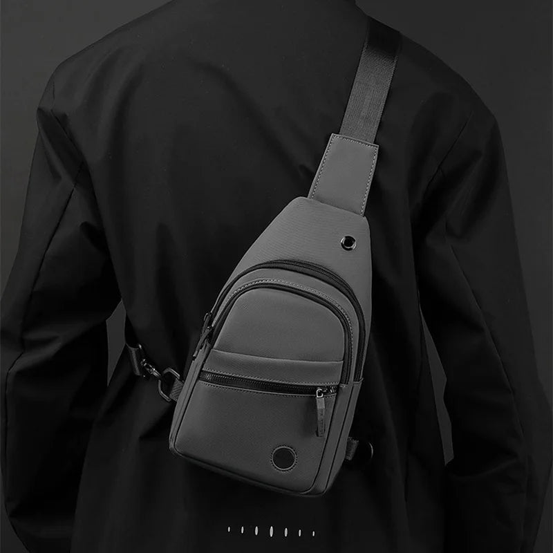 Men Cross Body Bag Sling Backpack Travel Fashion Outdoor Sports Waterproof Nylon Male Purse Side Shoulder Chest Messenger Bag