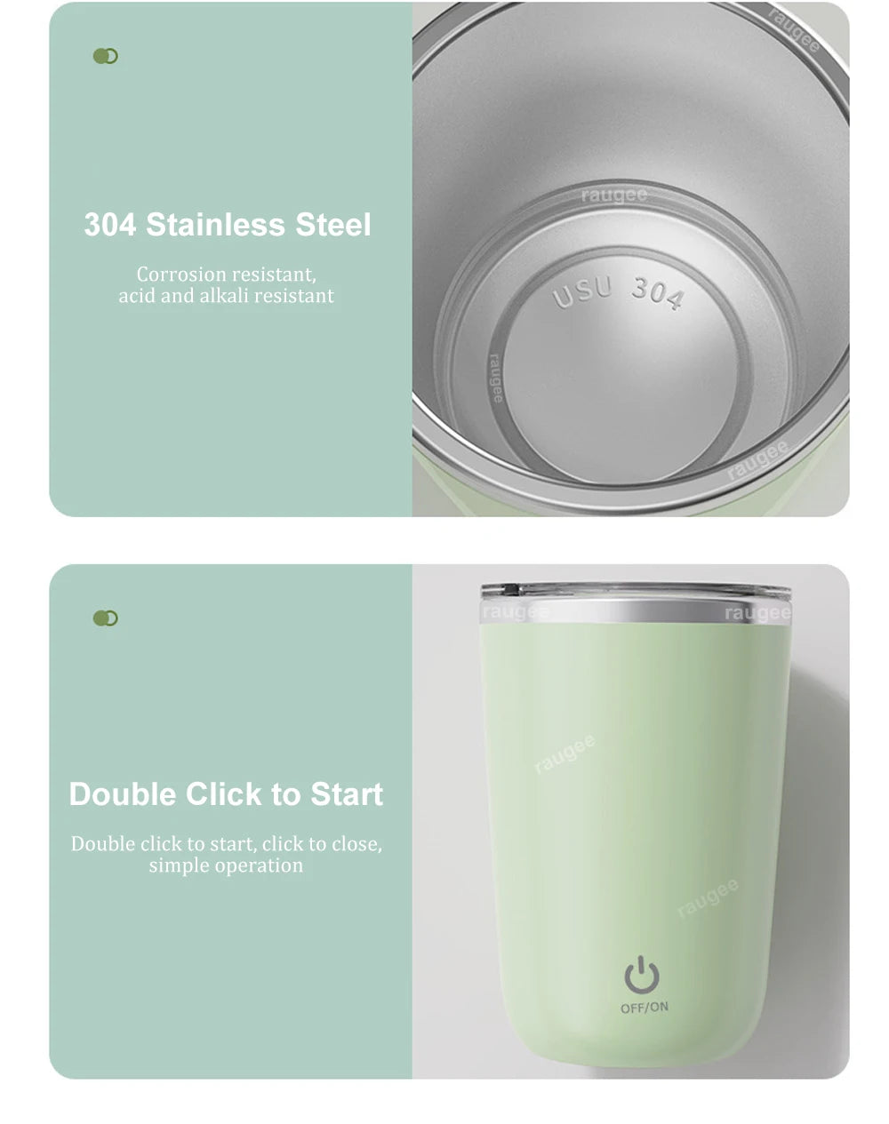 Electric Blenders 350ml Portable Mixer Machine Rechargeable Magnetic Self Mixing Mug for Coffee Milk Powder Protein Powder