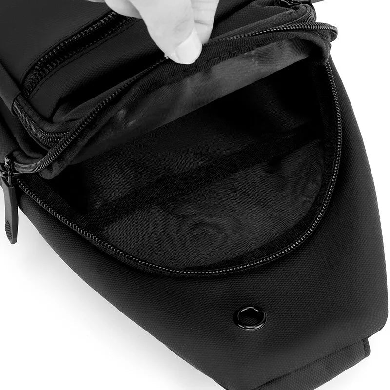 Men Cross Body Bag Sling Backpack Travel Fashion Outdoor Sports Waterproof Nylon Male Purse Side Shoulder Chest Messenger Bag