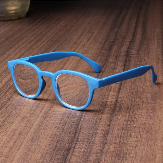 Reading Glasses Round Men Women Glasses With Spring Hinge Large round Eyeglasses Frame Presbyopia Hyperopia