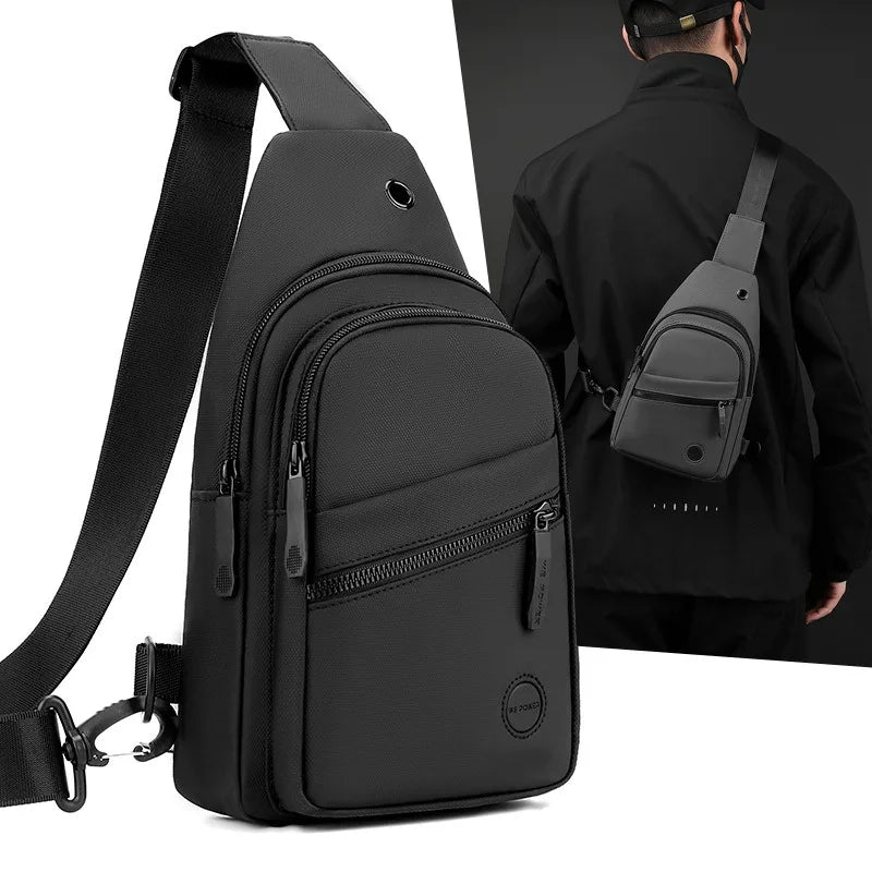 Men Cross Body Bag Sling Backpack Travel Fashion Outdoor Sports Waterproof Nylon Male Purse Side Shoulder Chest Messenger Bag
