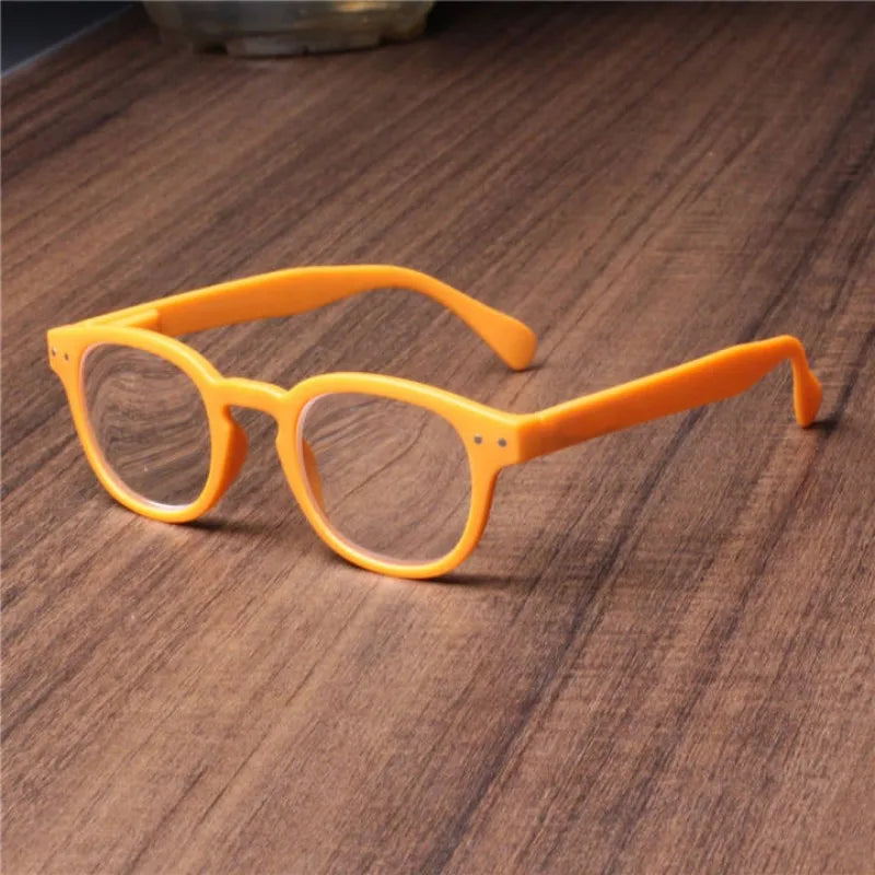 Reading Glasses Round Men Women Glasses With Spring Hinge Large round Eyeglasses Frame Presbyopia Hyperopia