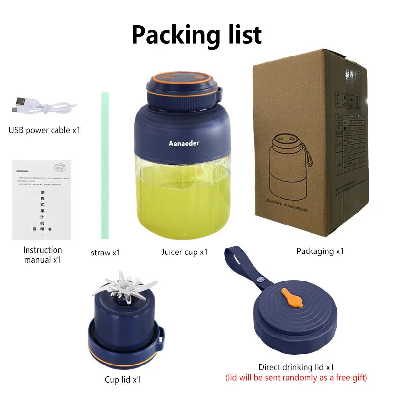 1300ml New Wireless Portable Fruit Juicer Charging Small Complementary Food Crushed Ice Household Multifunctional Juicer 2026