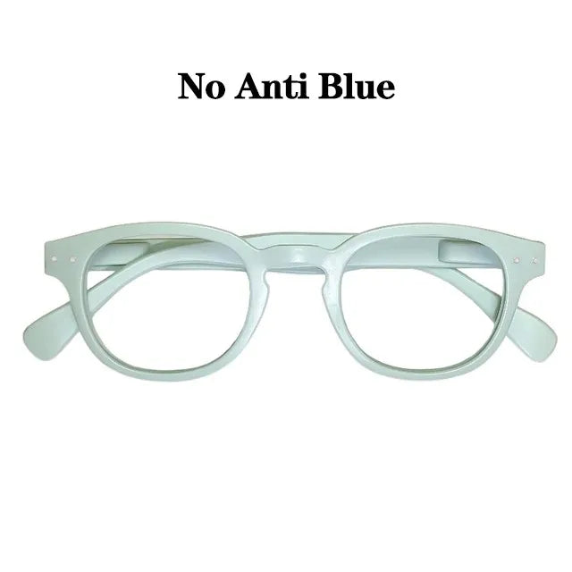 Reading Glasses Round Men Women Glasses With Spring Hinge Large round Eyeglasses Frame Presbyopia Hyperopia