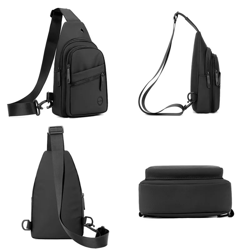Men Cross Body Bag Sling Backpack Travel Fashion Outdoor Sports Waterproof Nylon Male Purse Side Shoulder Chest Messenger Bag