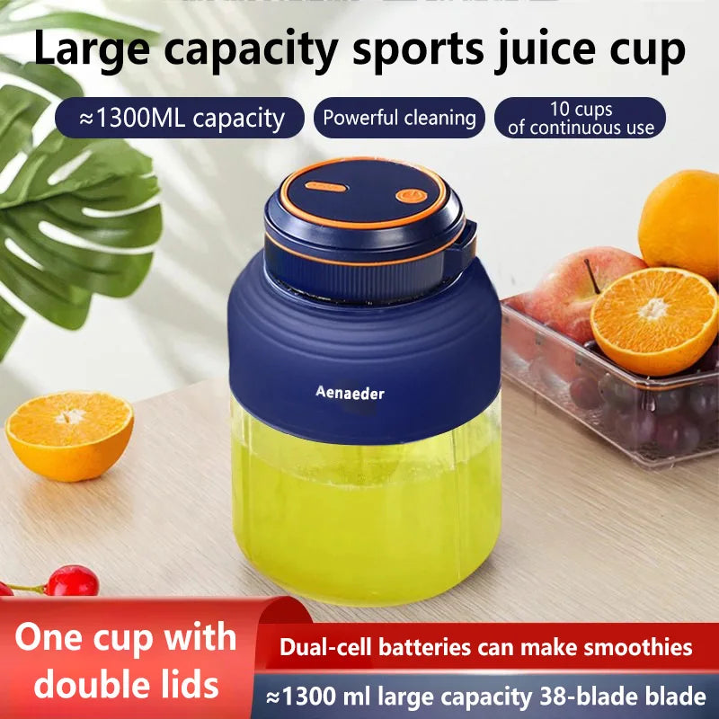 1300ml New Wireless Portable Fruit Juicer Charging Small Complementary Food Crushed Ice Household Multifunctional Juicer 2026