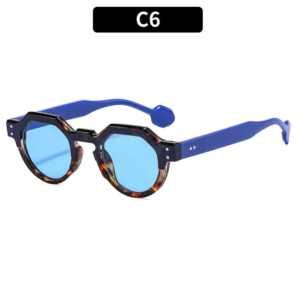 Retro Leopard Sunglasses 2025 Men Women Vintage Small  Luxury Brand Designer Sun Glasses UV400 Goggles Shades 309579