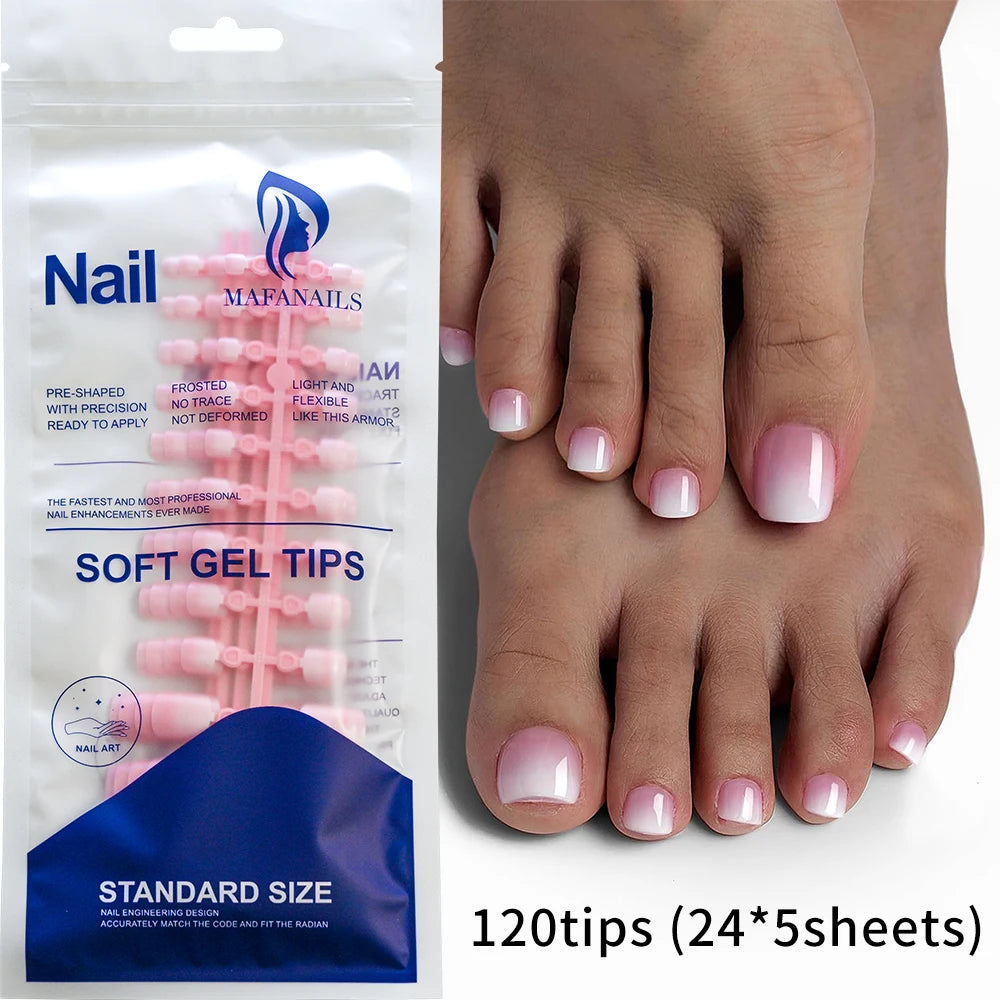 100Pcs Light Pink Press on Nails Short Medium Square Wearable Fake Nails Tips 10 sizes Full Cover False Nails Finger Decoration