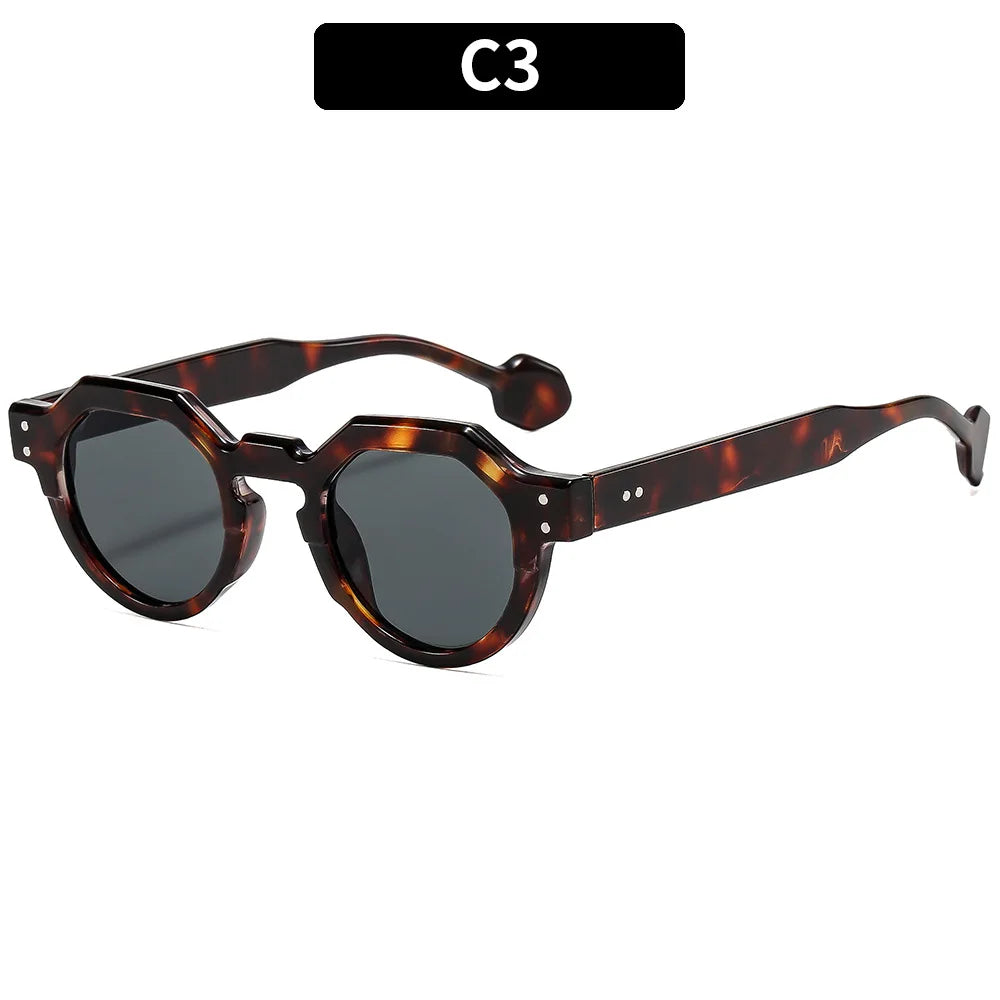 Retro Leopard Sunglasses 2025 Men Women Vintage Small  Luxury Brand Designer Sun Glasses UV400 Goggles Shades 309579