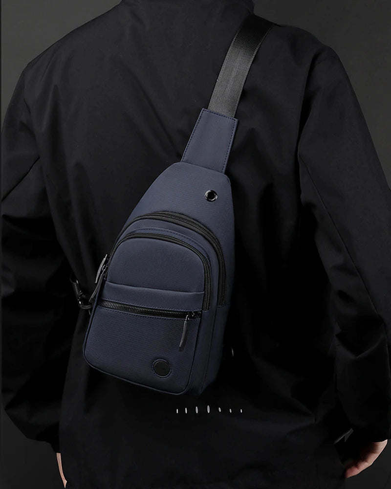 Men Cross Body Bag Sling Backpack Travel Fashion Outdoor Sports Waterproof Nylon Male Purse Side Shoulder Chest Messenger Bag
