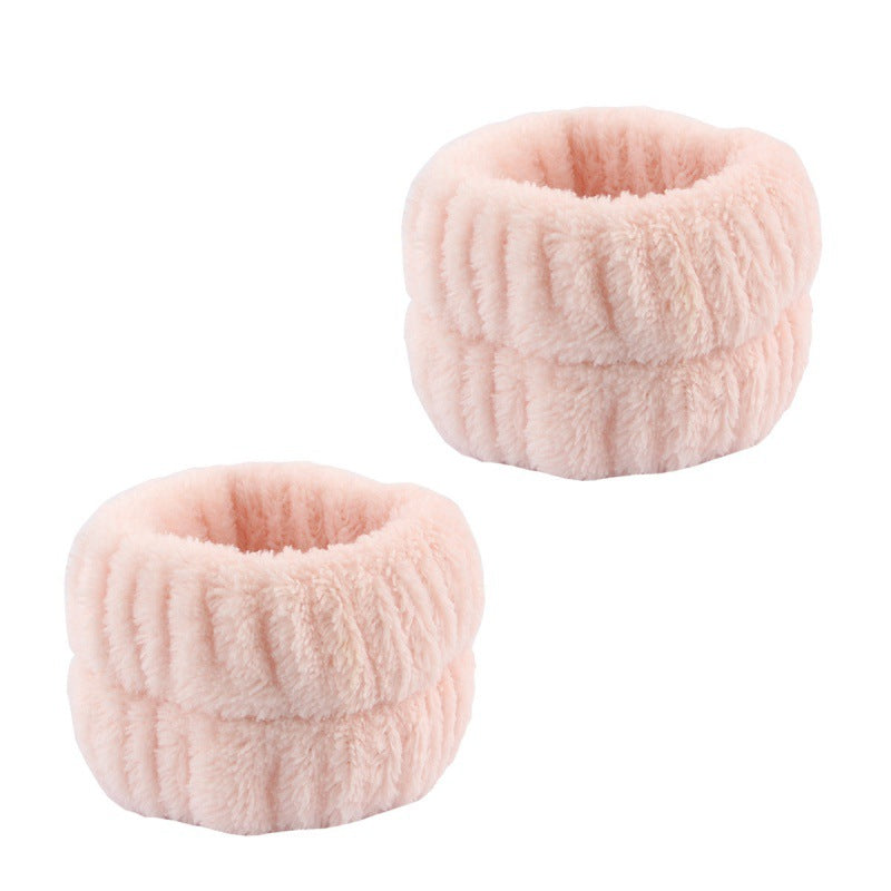 Plush Wrist Band Absorbent Sweat-absorbent Coral Fleece Waterproof
