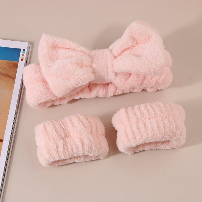 Plush Wrist Band Absorbent Sweat-absorbent Coral Fleece Waterproof